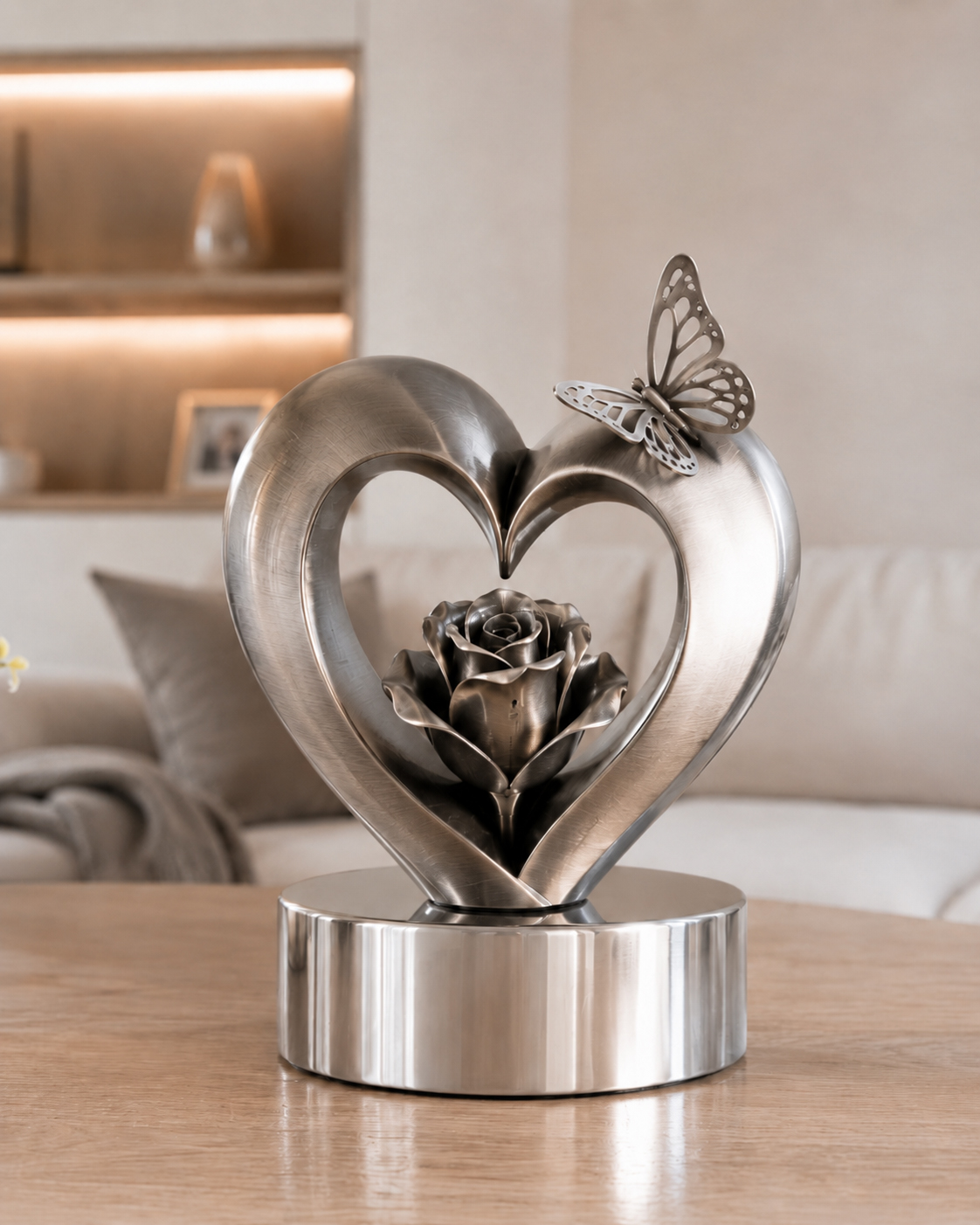 Rose du Cœur exclusieve RVS urn